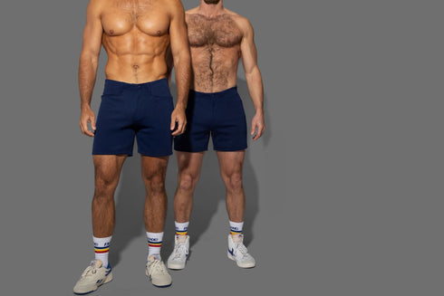 BIKE Athletic BAM207 Coaches Short 5 inch Inseam Color Color Navy