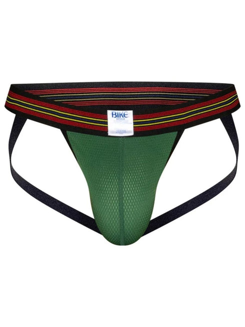 BIKE Athletic BAS305 Men's Underwear Performance Mesh Jockstrap Color Green
