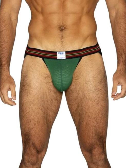 BIKE Athletic BAS305 Men's Underwear Performance Mesh Jockstrap Color Green