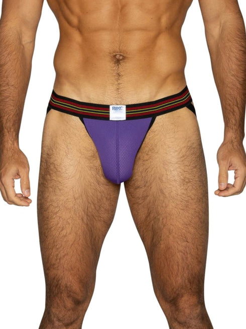 BIKE Athletic BAS305 Men's Underwear Performance Mesh Jockstrap Color Purple