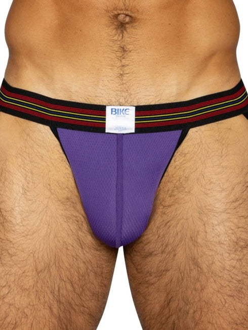 BIKE Athletic BAS305 Men's Underwear Performance Mesh Jockstrap Color Purple