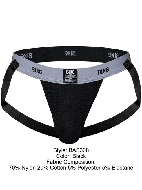 BIKE Athletic BAS308 Men's Underwear Swimmer Athletic Jockstrap Color Black
