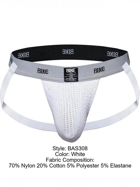 BIKE Athletic BAS308 Men's Underwear Swimmer Athletic Jockstrap Color White