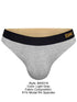 BIKE Athletic BAS319 Active Thong in Color Light Gray