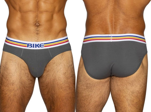 BIKE Athletic BAS327 Men's Underwear Stretch Cotton Brief Color Charcoal