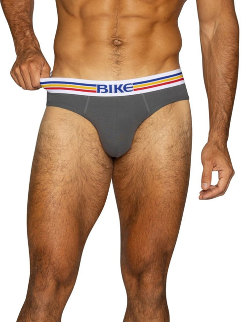 BIKE Athletic BAS327 Men's Underwear Stretch Cotton Brief Color Charcoal