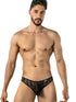 CandyMan 95011 Men's Underwear Seductive Lace Thongs Color Black