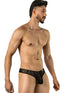 CandyMan 95011 Men's Underwear Seductive Lace Thongs Color Black