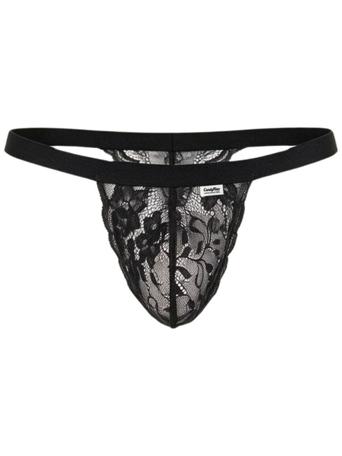 CandyMan 95013 Men's Underwear Seductive Lace Thongs Color Black