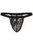 CandyMan 95013 Men's Underwear Seductive Lace Thongs Color Black