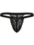 CandyMan 95013 Men's Underwear Seductive Lace Thongs Color Black