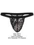 CandyMan 95013 Men's Underwear Seductive Lace Thongs Color Black