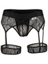 CandyMan 95014 Men's Underwear Seductive Garter Thongs Color Black