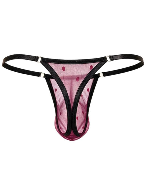 CandyMan 95016 Men's Underwear Sexy Mesh Thongs Color Wine