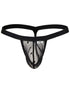 CandyMan 95017 Men's Underwear Mesh Thongs Color Black