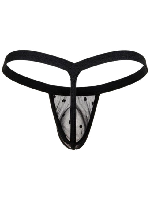 CandyMan 95017 Men's Underwear Mesh Thongs Color Black