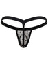 CandyMan 95017 Men's Underwear Mesh Thongs Color Black