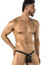 CandyMan 95017 Men's Underwear Mesh Thongs Color Black
