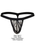 CandyMan 95017 Men's Underwear Mesh Thongs Color Black