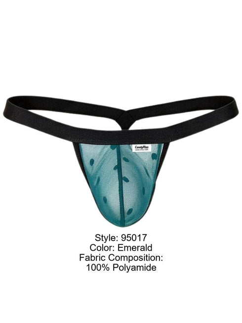 CandyMan 95017 Men's Underwear Mesh Thongs Color Emerald