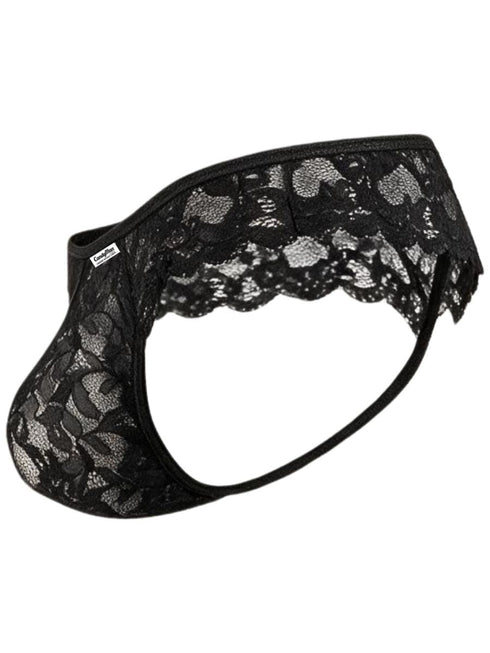 CandyMan 95019 Men's Underwear Elegant Lace Thongs Color Black