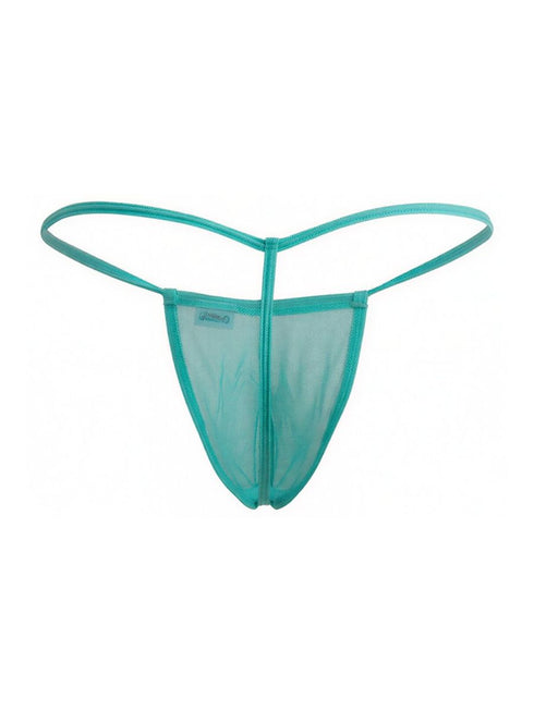 CandyMan 9586 G-String Color Aqua Mesh