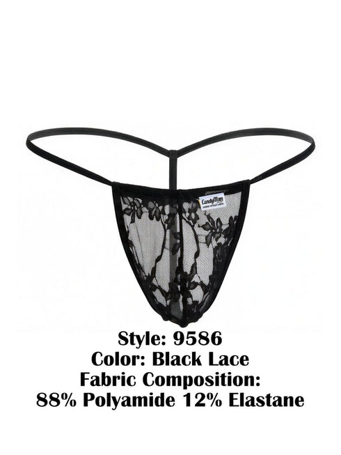 CandyMan 9586 G-String Color Black Lace