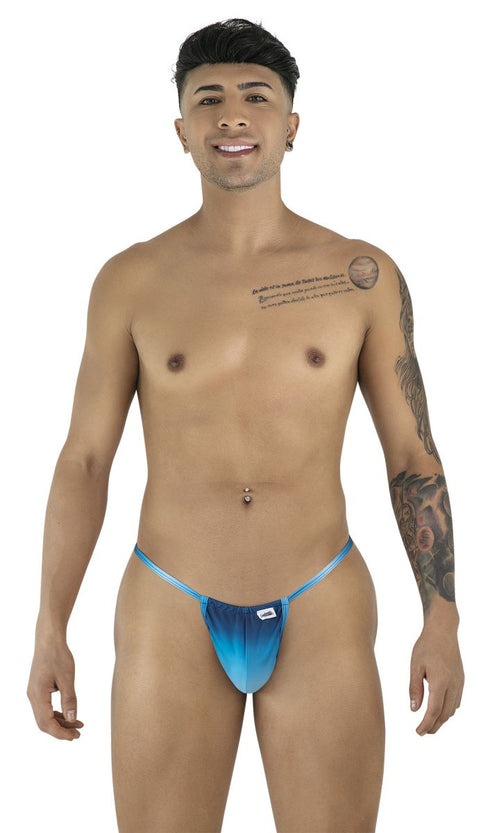 CandyMan 9586 G-String Color Blue Print