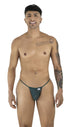 CandyMan 9586 G-String Color Bottle Green Mesh