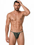 CandyMan 9586 Men's Underwear Mini G-String Color Bottle Green Mesh