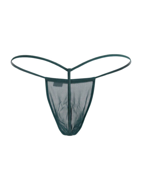 CandyMan 9586 Men's Underwear Mini G-String Color Bottle Green Mesh