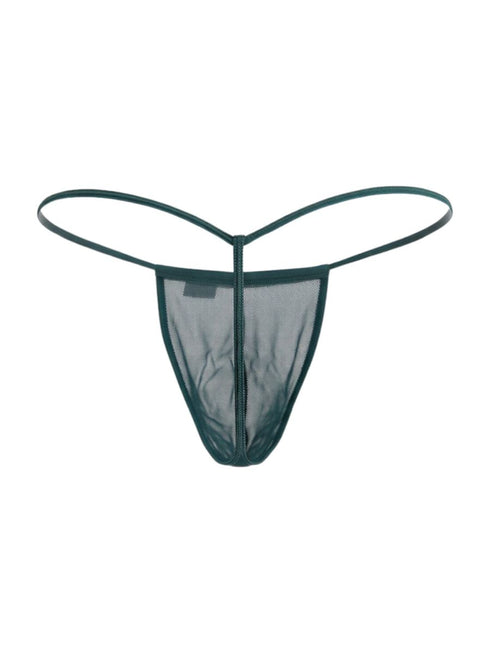 CandyMan 9586 G-String Color Bottle Green Mesh