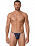 CandyMan 9586 Men's Underwear Mini G-String Color Dark Blue Mesh