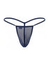 CandyMan 9586 Men's Underwear Mini G-String Color Dark Blue Mesh
