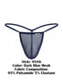 CandyMan 9586 Men's Underwear Mini G-String Color Dark Blue Mesh
