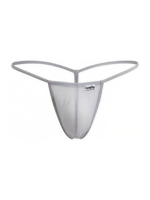 CandyMan 9586 Men's Underwear Mini G-String Color Gray Mesh