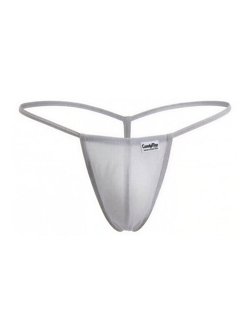 CandyMan 9586 G-String Color Gray Mesh