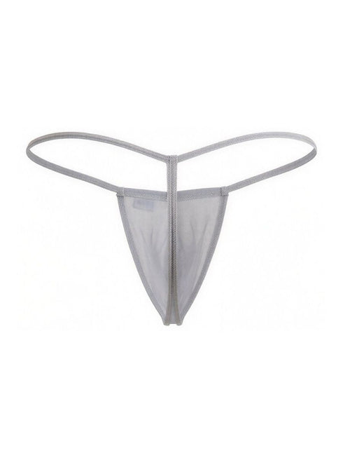 CandyMan 9586 Men's Underwear Mini G-String Color Gray Mesh