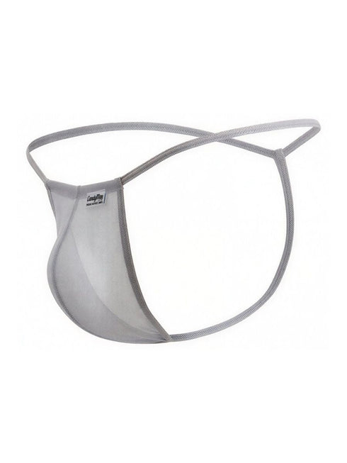 CandyMan 9586 Men's Underwear Mini G-String Color Gray Mesh