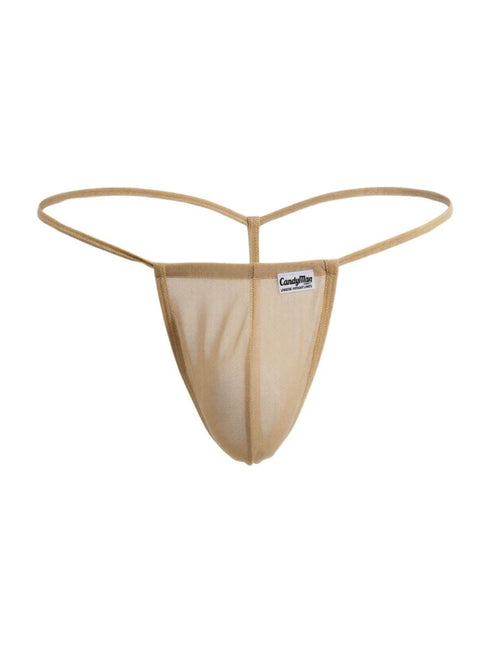 CandyMan 9586 Men's Underwear Mini G-String Color Mocca Mesh