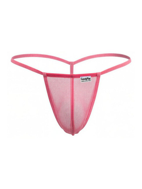 CandyMan 9586 Men's Underwear Mini G-String Color Pink Mesh
