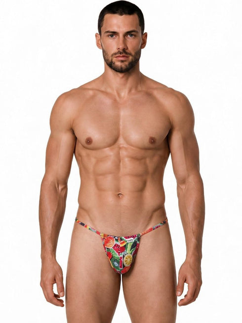 CandyMan 9586 Men's Underwear Mini G-String Color Printed Fruits