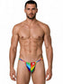 CandyMan 9586 Men's Underwear Mini G-String Color Rainbow Print