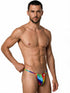 CandyMan 9586 Men's Underwear Mini G-String Color Rainbow Print