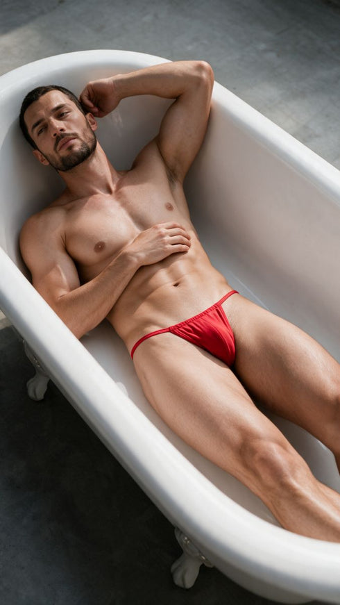 CandyMan 9586 Men's Underwear Mini G-String Color Red