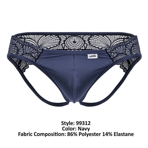 CandyMan 99312 Lace Jockstrap Color Navy