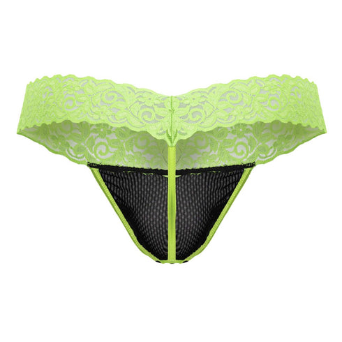CandyMan 99370 Lace Thongs Color Hot Green