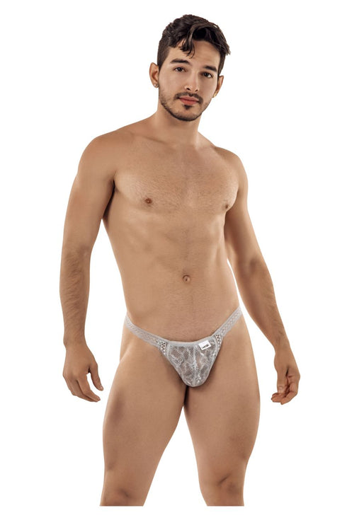 CandyMan 99420X Double Lace Thongs Color Gray