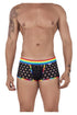 CandyMan 99511X Polka Mesh Trunks Color Black-Rainbow