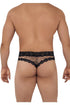CandyMan 99596X Mesh-Lace Thongs Color Snake Print